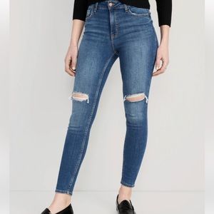 Old navy high rise super skinny rockstar jeans 12